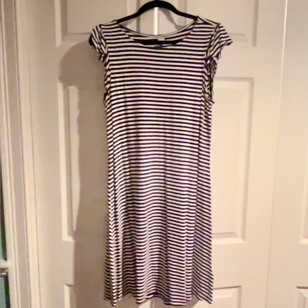 Striped Black and White Dress